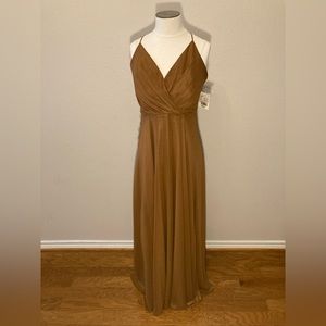 NWT Bronze Spaghetti Strap Dress